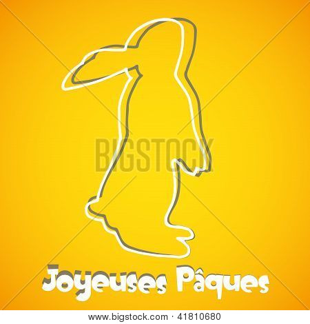 abstrato de Páscoa com desejos francês