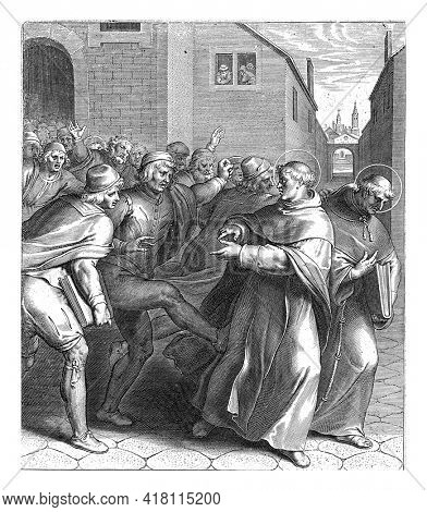 Saint Thomas and Saint Bonaventure are expelled from the university in Paris by students