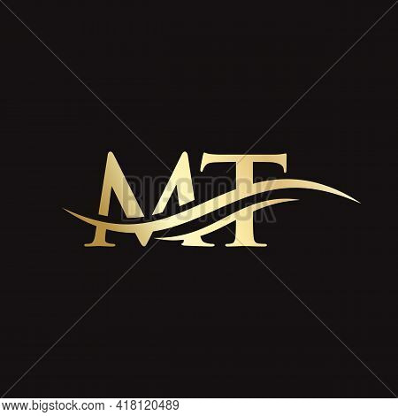 Mt Linked Logo For Business And Company Identity. Creative Letter Mt Logo Vector