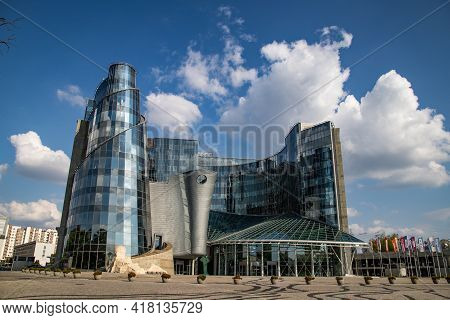 Warsaw/poland - May 11, 2019: View On The Tvp (polish National Television) Headquarters At Woronicza