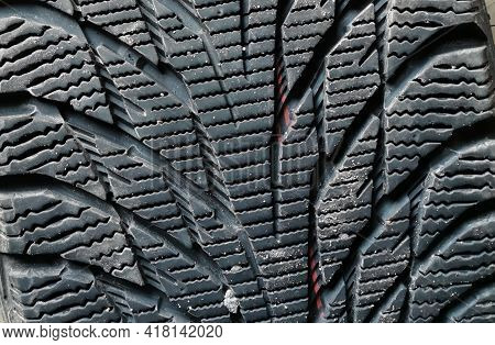 Friction Tyre Tread For The Car Ribbed Surface