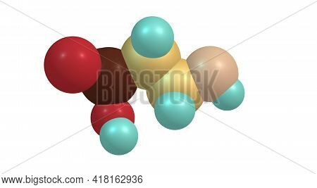Taurine Molecular Structure Isolated On White