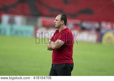 Rio, Brazil - April 24, 2021: Rogerio Ceni Coach In Match Between Flamengo Vs Volta Redonda By Cario