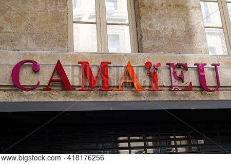 Bordeaux , Aquitaine France - 04 22 2021 : Camaieu Logo And Sign Text Of Brand Store Camaïeu Of Fren