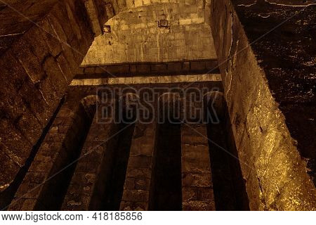 Dara, Turkey - October 11, 2020: This Is A Fragment Of The Construction Of The Ancient Underground L