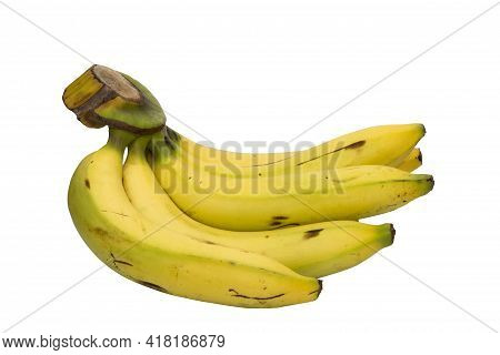 Banana On White Background With Cipping Path.