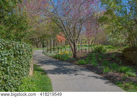 A Bright Sunny Day In Deep Cut Gardens In Monmouth County New Jersey.