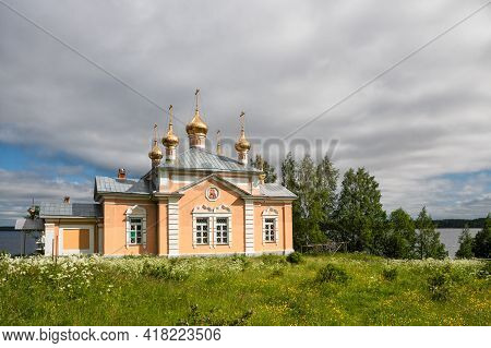 Church Of All Saints In Vazheozersky Spaso-preobrazhensky Monastery, Karelia, Russia