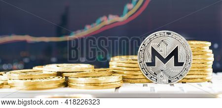 Monero Xmr Coin Cryptocurrency Token Digital Crypto Currency For Defi Decentralized Financial Bankin