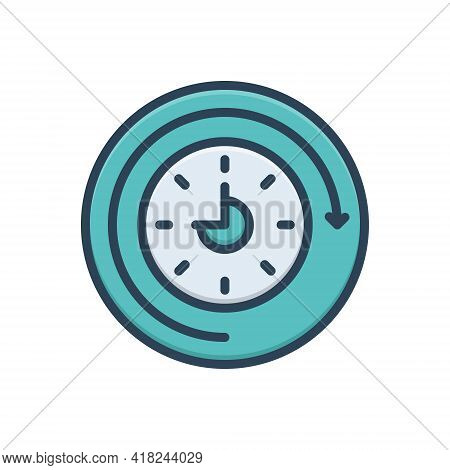 Color Illustration Icon For Future Forthcoming Next Coming Incoming