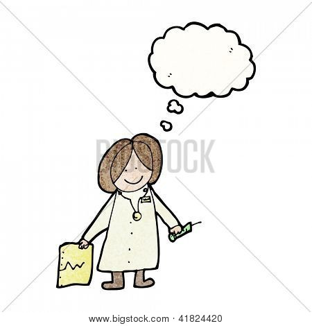 child's drawing of a female doctor