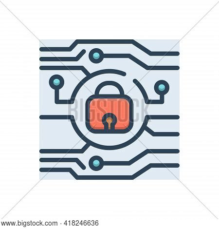 Color Illustration Icon For Protection Conservancy Tutelage Protecting Safety Digital