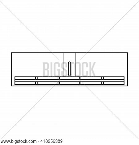 Air Conditioner Vector Outline Icon. Vector Illustration Condition On White Background. Isolated Out