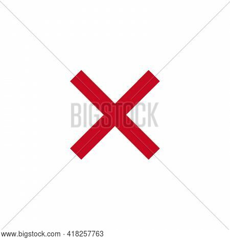 X Mark. Rejected Sign. Ban Close Sign. Stock Vector Illustration Isolated