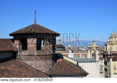 The Old Archecture Of Turin, Panorama, Italy