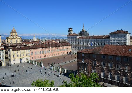 The Old Archecture Of Turin, Panorama, Italy