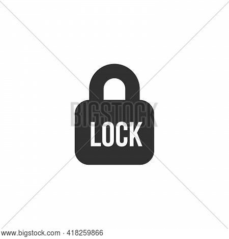 Padlock Flat Vector Icon. Lock Security Icon. Protection Privacy Sign. Stock Vector Illustration Iso