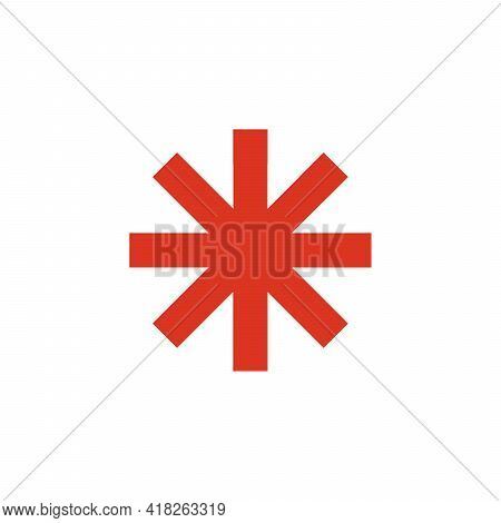 Asterisk Icon. Asterisk Sign. Flat Icon Of Asterisk Isolated On White Background