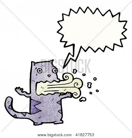 dibujos animados gato eructo