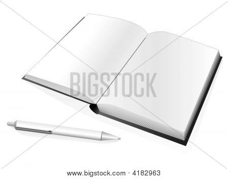 Notebook und Stift