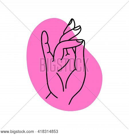 Mudra Surya. Hands Vector Illustration. Yogic Hand Gesture.