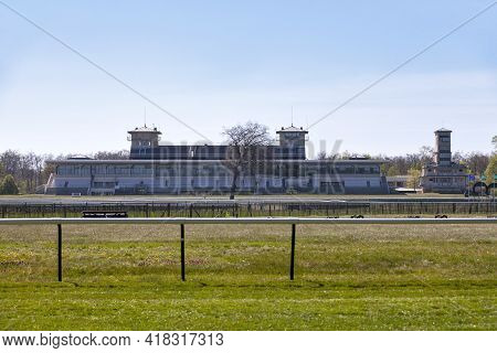 Chantily, France - April 25 2021: The Hippodrome De Chantilly Is A Thoroughbred Turf Racecourse For 