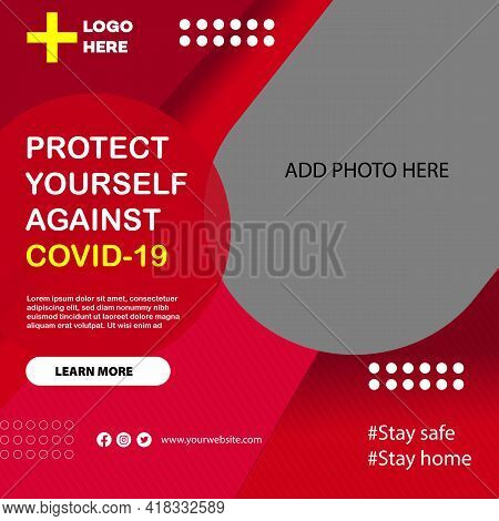 Covid 19, Corona Virus Flyer, Social Media Post Web Banner Design