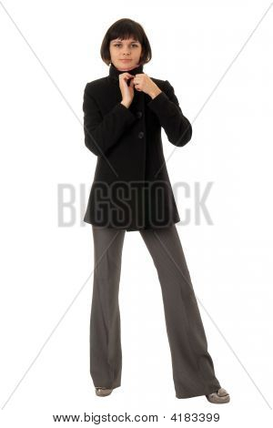 Ung kvinde i Topcoat