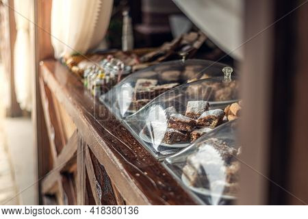 Oriental Baking Sweets Pahlava In City Of Yevpatoria On The Peninsula Crimea In Republic Of Crimea