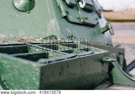Abandoned War German Tanks In Museum. Urbex Exploration In German Countryside.