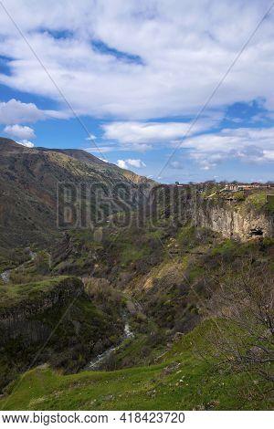 Garni Gorge, Kotayk Region, Near The Village Of Garni. It Is Represented By Five High, Often Hexagon