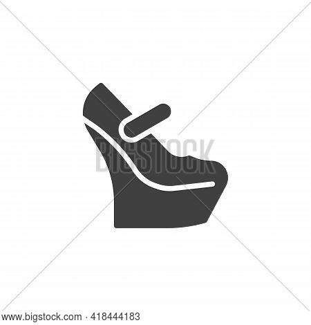 Heelless Shoes Vector Icon. Filled Flat Sign For Mobile Concept And Web Design. Women Shoes Glyph Ic