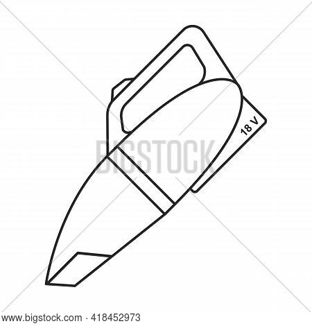 Car Vacuum Vector Icon.realistic Vector Icon Isolated On White Background Car Vacuum.