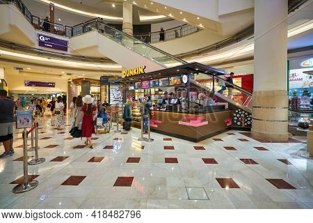 KUALA LUMPUR, MALAYSIA - CIRCA JANUARY, 2020: Dunkin' Donuts at Suria KLCC shopping mall in Kuala Lumpur.