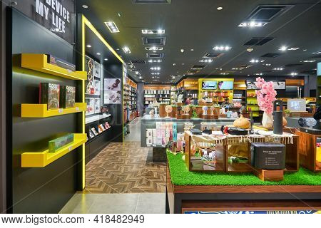 KUALA LUMPUR, MALAYSIA - CIRCA JANUARY, 2020: interior shot of Remax store at Suria KLCC shopping mall in Kuala Lumpur.
