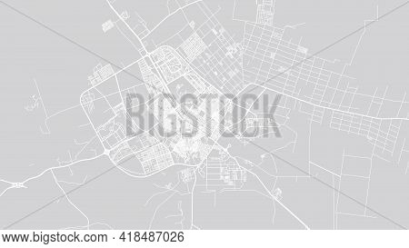 Urban Vector City Map Of Tabuk, Saudi Arabia, Middle East