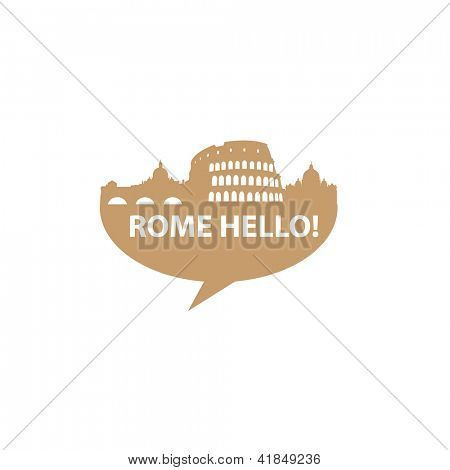 Tekstballon - Hallo Rome! vector