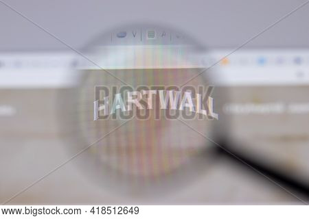 New York, Usa - 26 April 2021: Hartwall Logo Close-up On Website Page, Illustrative Editorial