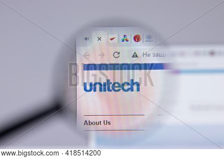 New York, Usa - 26 April 2021: Unitech Group Logo Close-up On Website Page, Illustrative Editorial