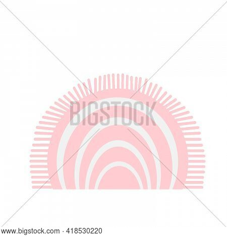 Pink Striped Beach And Leisure Area Rug, Home Carpet