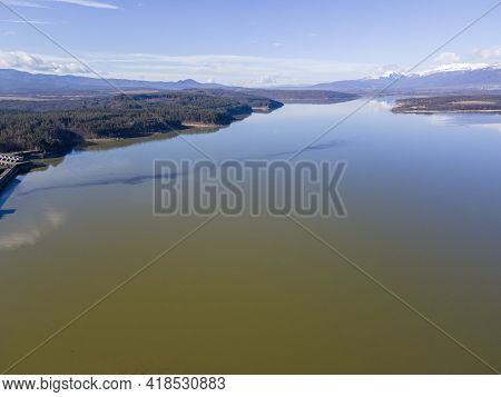 Aerial View Of Koprinka Reservoir, Stara Zagora Region, Bulgaria