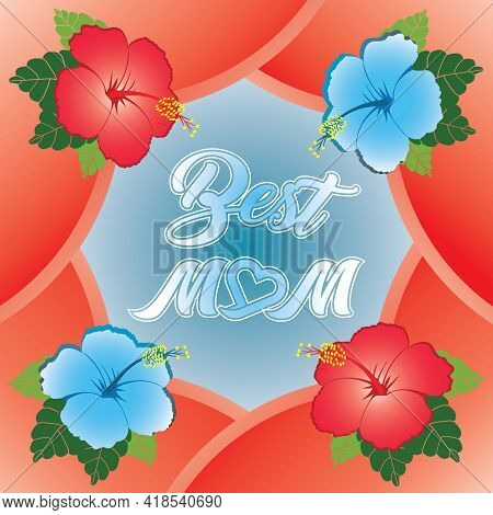 Happy Mothers Day Background Elegant Mom Vector Illustration.