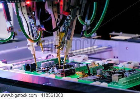 Automated Technology, Industrial, Robotic, Electronic, Production, Manufacturing Concept. Automation