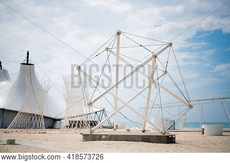 Decoratons Of Zcity And Kazantip Or Z Republic Festival In Popovka, Crimea Republic