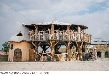 Decoratons Of Zcity And Kazantip Or Z Republic Festival In Popovka, Crimea Republic