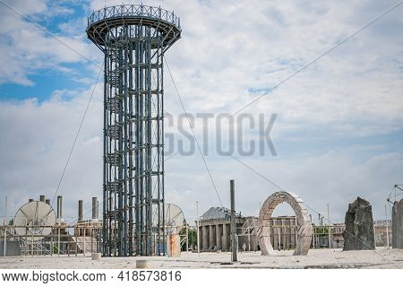 Decoratons Of Zcity And Kazantip Or Z Republic Festival In Popovka, Crimea Republic