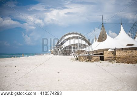 Decoratons Of Zcity And Kazantip Or Z Republic Festival In Popovka, Crimea Republic