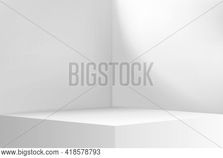 Empty Corner, Room Inner Space, Interior Mock Up