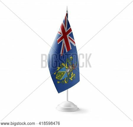 Small National Flag Of The Pitcairn Islands On A White Background