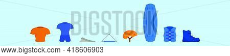 Set Of Wake Boarding Cartoon Icon Design Templates With Various Models. Modern Vector Illustration I